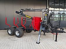 Forst Rückewagen 10 / 8 to. Auflaufbremse NEU Kran 7m PALMS