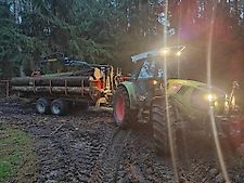 Forst Schlepper 100 PS Wald CLAAS Traktor Kran