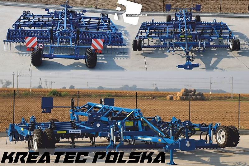 Rolmako Grubber universal / Universalgrubber U 497 halb-gehängte Version für Saatbettbereitung und Stoppelbearbeitung mit Zinken ST (Feder 90x13 mm) von 3 m bis 6 m