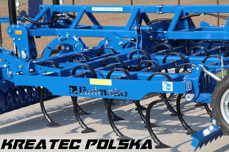 Rolmako Grubber universal / Universalgrubber U 497 halb-gehängte Version für Saatbettbereitung und Stoppelbearbeitung mit Zinken ST (Feder 90x13 mm) von 3 m bis 6 m