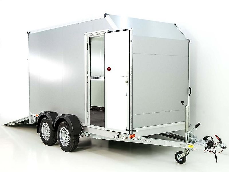 vezeko Kofferanhänger 180x351cm Höhe:205cm 2,7t|45°|Tür|Rampe|sil