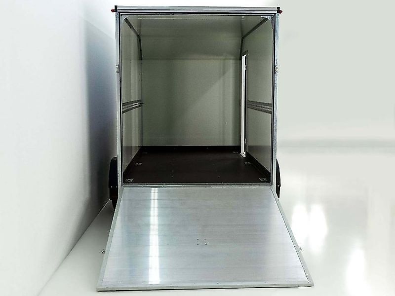 vezeko Kofferanhänger 180x351cm Höhe:205cm 2,7t|45°|Tür|Rampe|sil