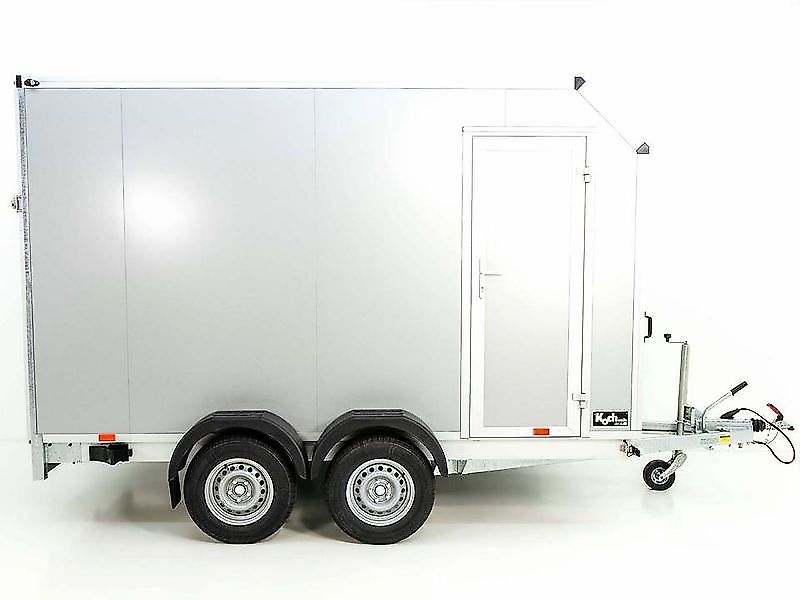 vezeko Kofferanhänger 180x351cm Höhe:205cm 2,7t|45°|Tür|Rampe|sil